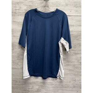 Kanu Surf Shirt Mens Extra Large Blue White Short Sleeve